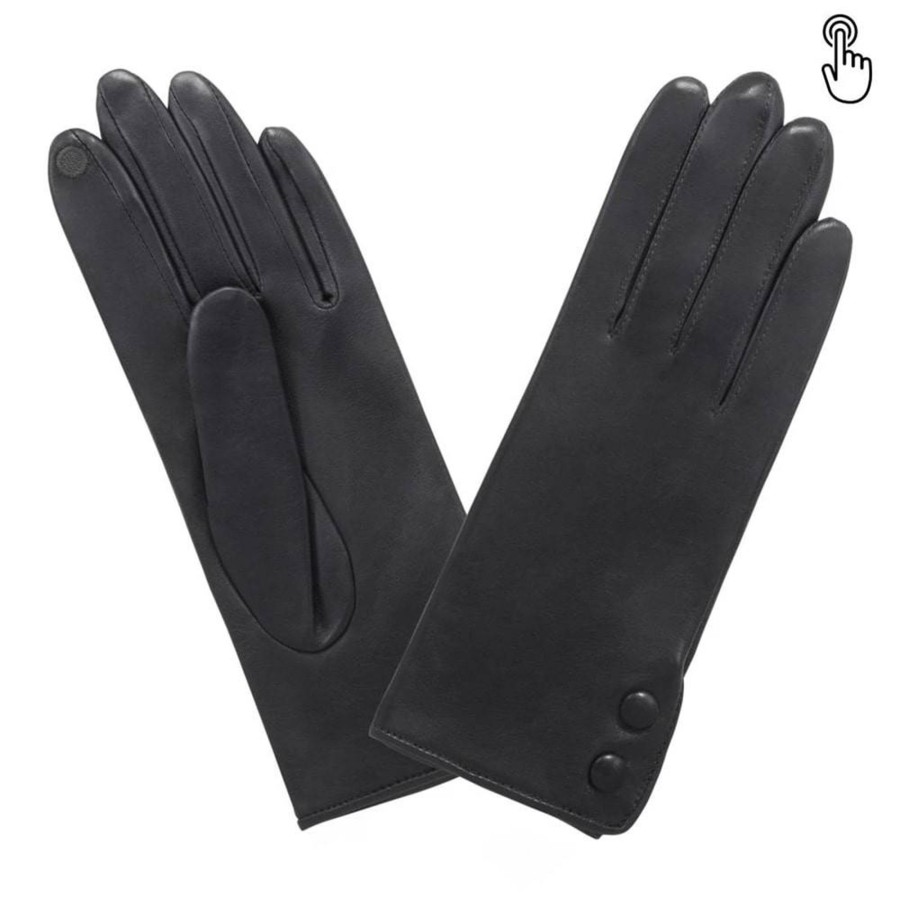 Glove Story Gant En Cuir D'Agneau 2 Boutons Pressions | Gants Femme