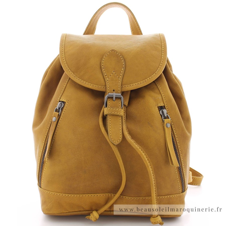 Gianni Conti Sac A Dos En Cuir The Trend | Sac A Dos Femme