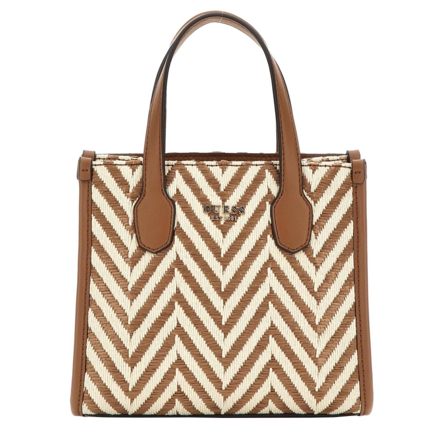 Guess Mini Sac A Main Silvana Effet Raphia | Sac A Main