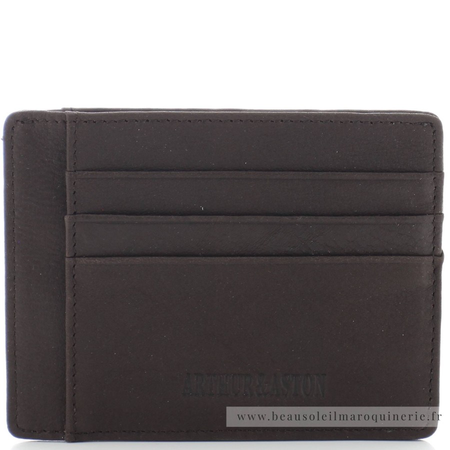 Arthur Aston Porte-Cartes Plat En Cuir Oscar | Porte-Cartes Homme