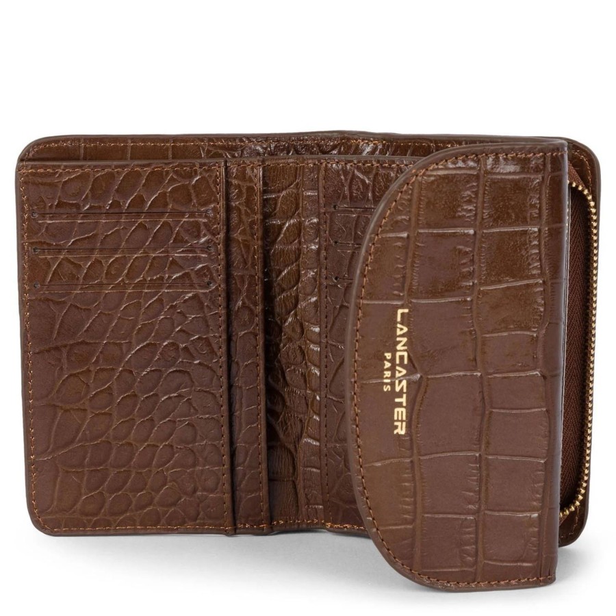 Lancaster Petit Portefeuille A Rabat Exotic Lezard & Croco | Portefeuille Femme