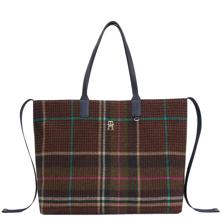 Tommy Hilfiger Sac Cabas Iconic Imprime Carreaux | Sac Porte Epaule