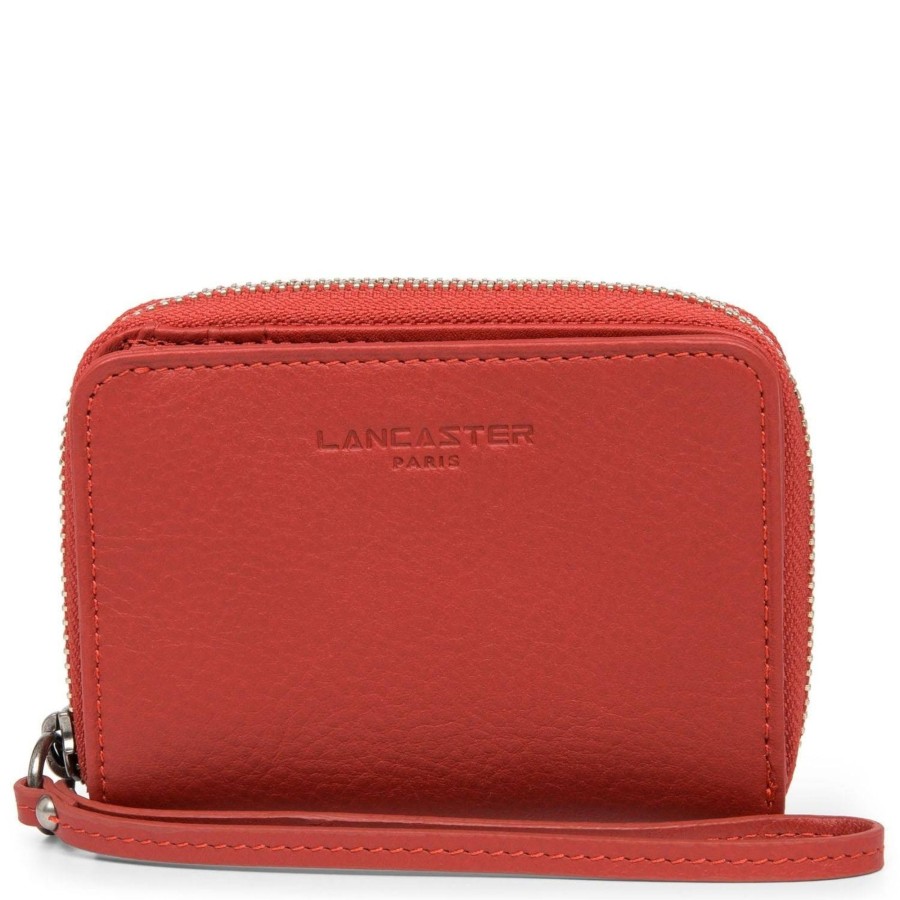 Lancaster Porte-Monnaie Zippe En Cuir Soft Vintage | Porte Monnaie Femme