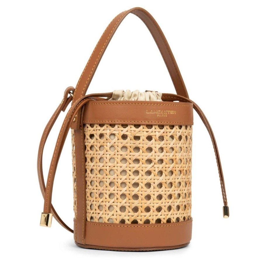 Lancaster Petit Sac Seau S Cannage Rotin A Lacets | Sac A Main