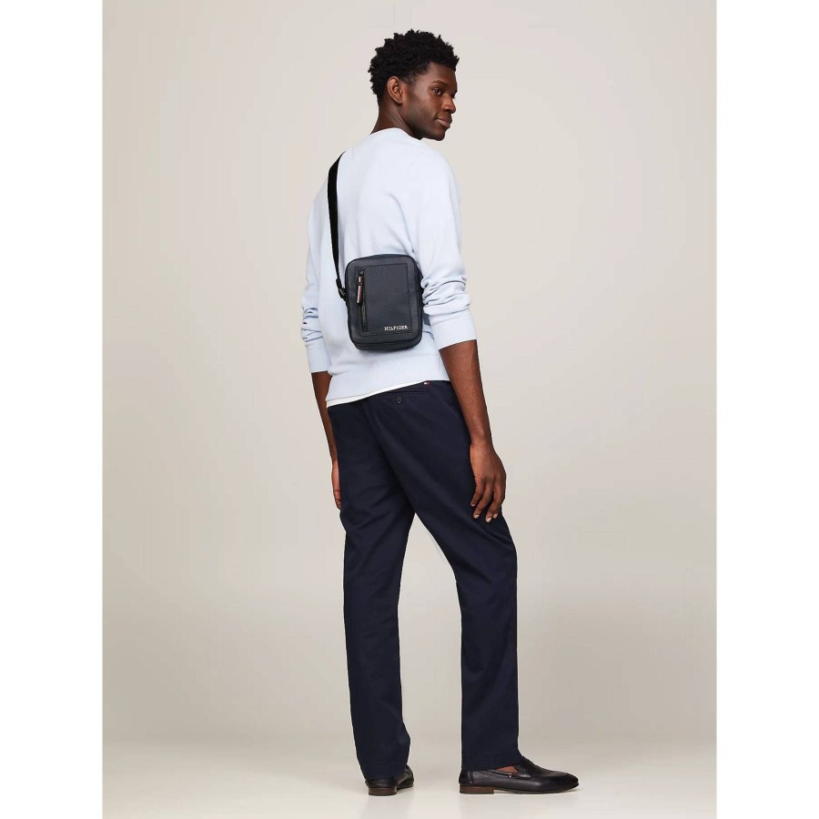 Tommy Hilfiger Petit Sac Reporter Effet Pique | Sacoche Homme