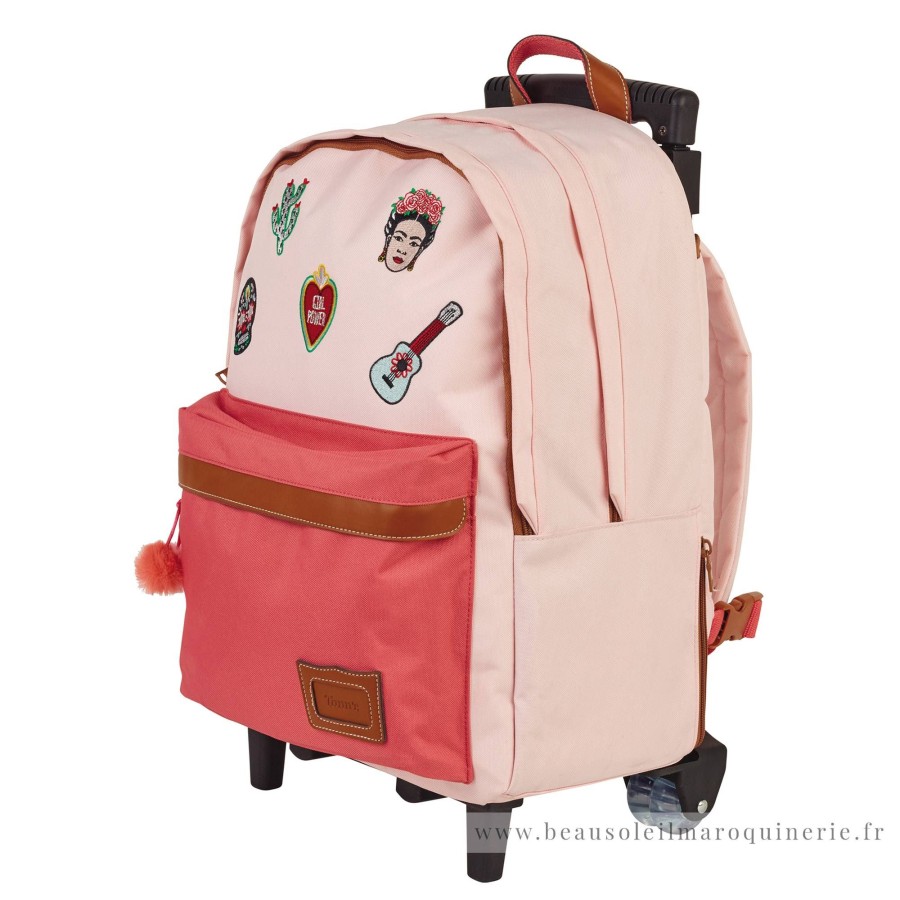 Tann's Sac A Dos Trolley L Adriana Patchs Mexique | Sac A Dos A Roulettes Enfant