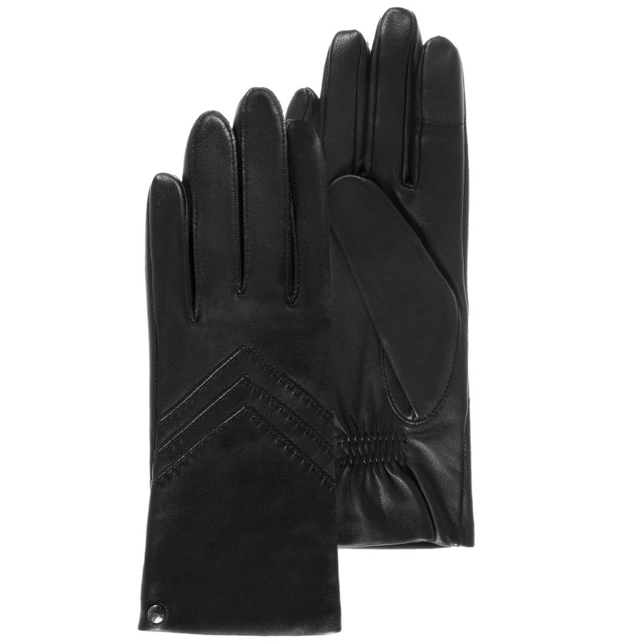 Isotoner Gants En Cuir D'Agneau Doublure Polaire Smartouch | Gants Femme