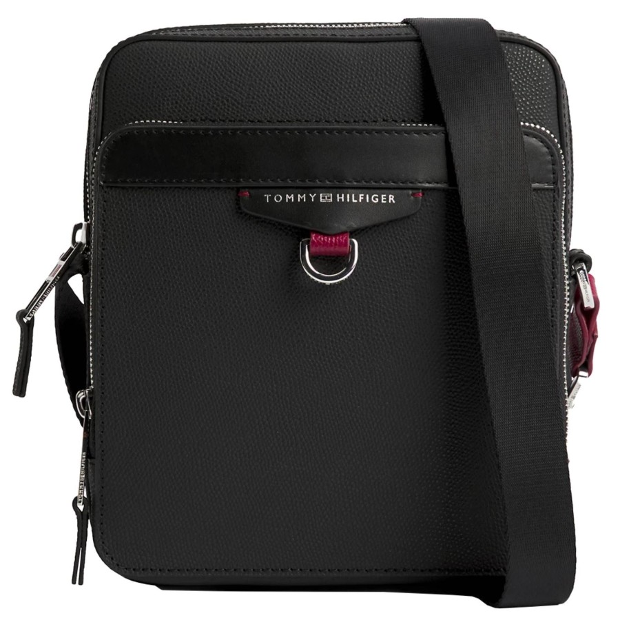 Tommy Hilfiger Sac Reporter En Cuir Struc Leather | Petite Sacoche Homme