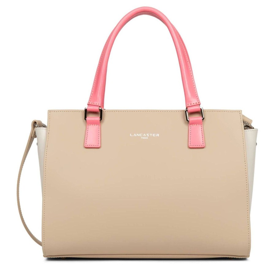 Lancaster Petit Sac Trapeze Cuir Lisse Smooth Fabrique En France | Sac A Main