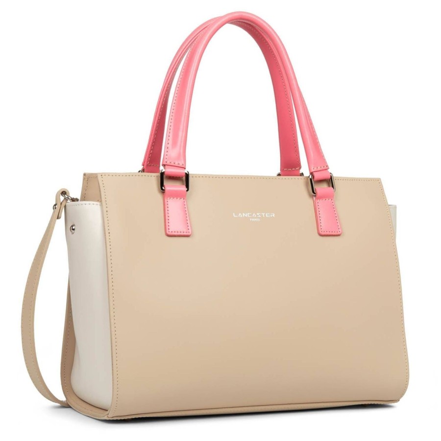 Lancaster Petit Sac Trapeze Cuir Lisse Smooth Fabrique En France | Sac A Main