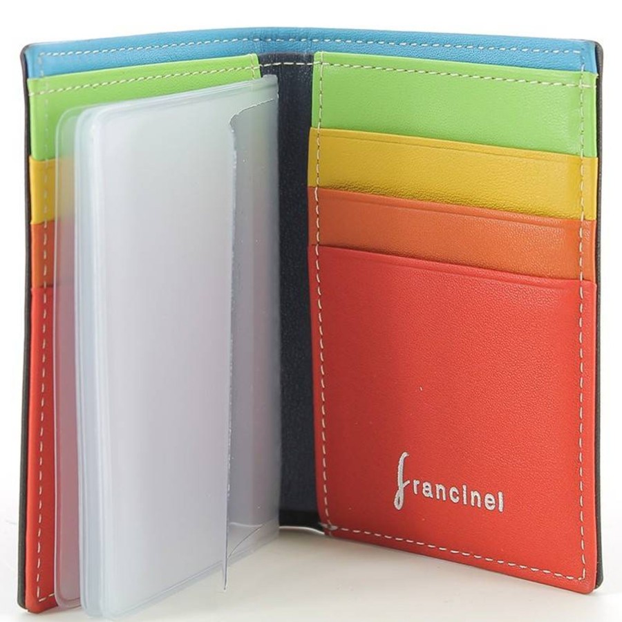 Francinel Porte-Cartes Casual Multicolore Cuir 14 Fentes | Porte Cartes Femme