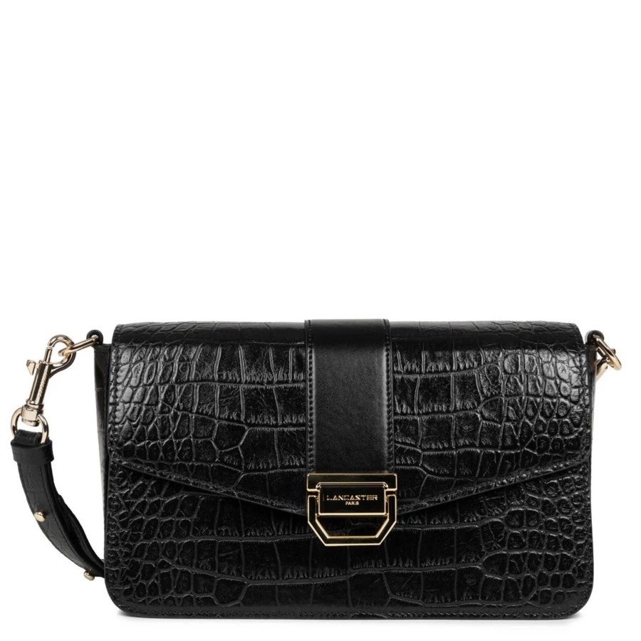 Lancaster Sac Trotteur Exotic Valor A Rabat Croco | Sac Bandouliere