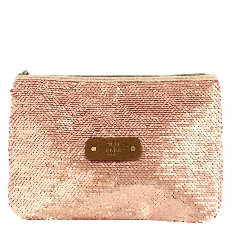 Mila Louise Grande Pochette Zippee A Sequins Sc7 | Pochette