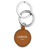 Lancel Porte-Cles Base Tag Metal Et Cuir | Porte Cles Femme