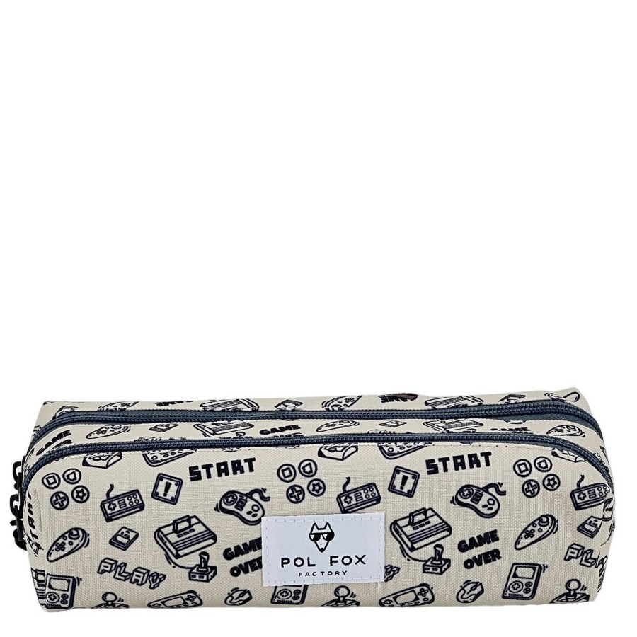 Pol Fox Trousse Double Gamer Motifs Jeux Videos | Trousse