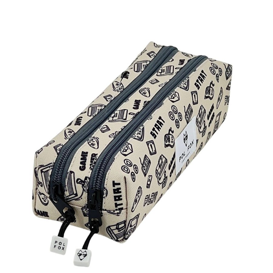 Pol Fox Trousse Double Gamer Motifs Jeux Videos | Trousse