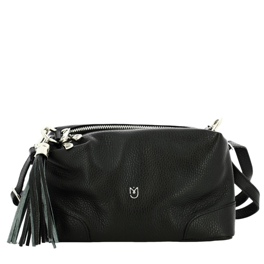 Mia & Joy Sac Porte Travers Cuir Avec Pompon | Sac Porte Epaule