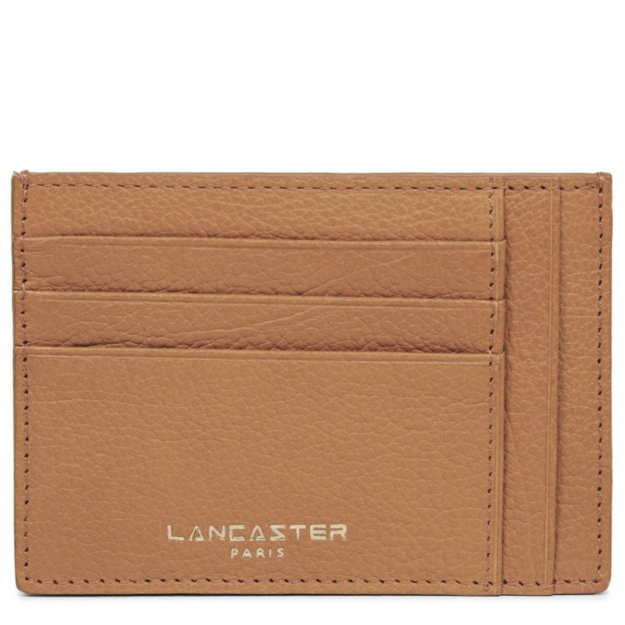 Lancaster Grand Porte Cartes Femme En Cuir Dune | Porte Cartes Femme