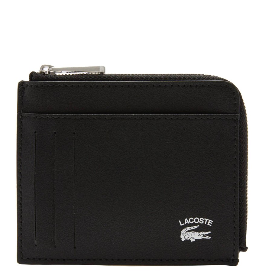 Lacoste Porte-Cartes Zippe Practice Cuir Avec Logo | Porte-Cartes Homme