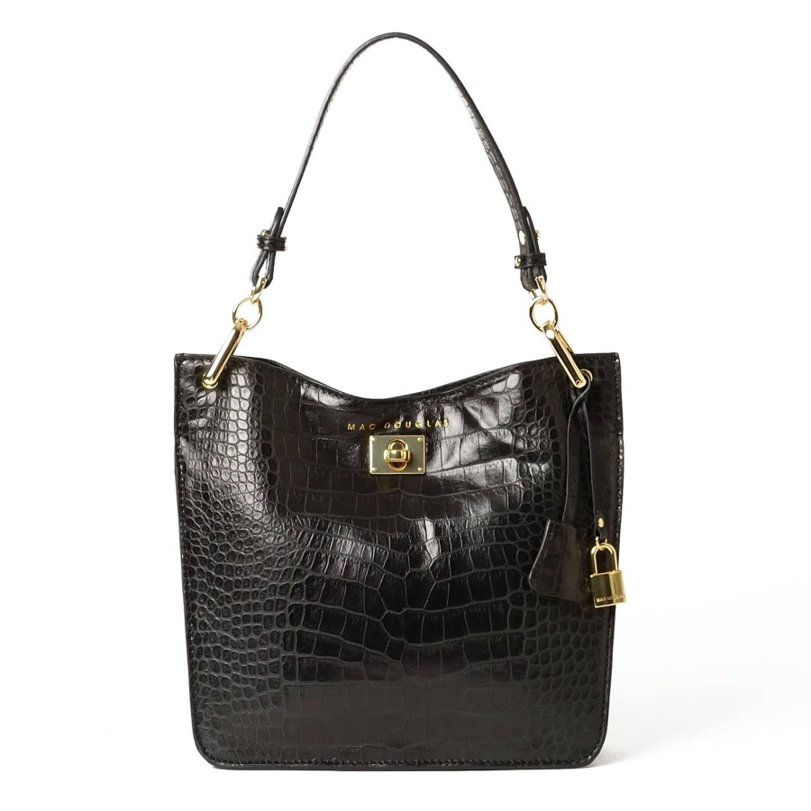 Mac Douglas Petit Sac Epaule Kentucky Romy Cuir Croco Xs | Sac Porte Epaule