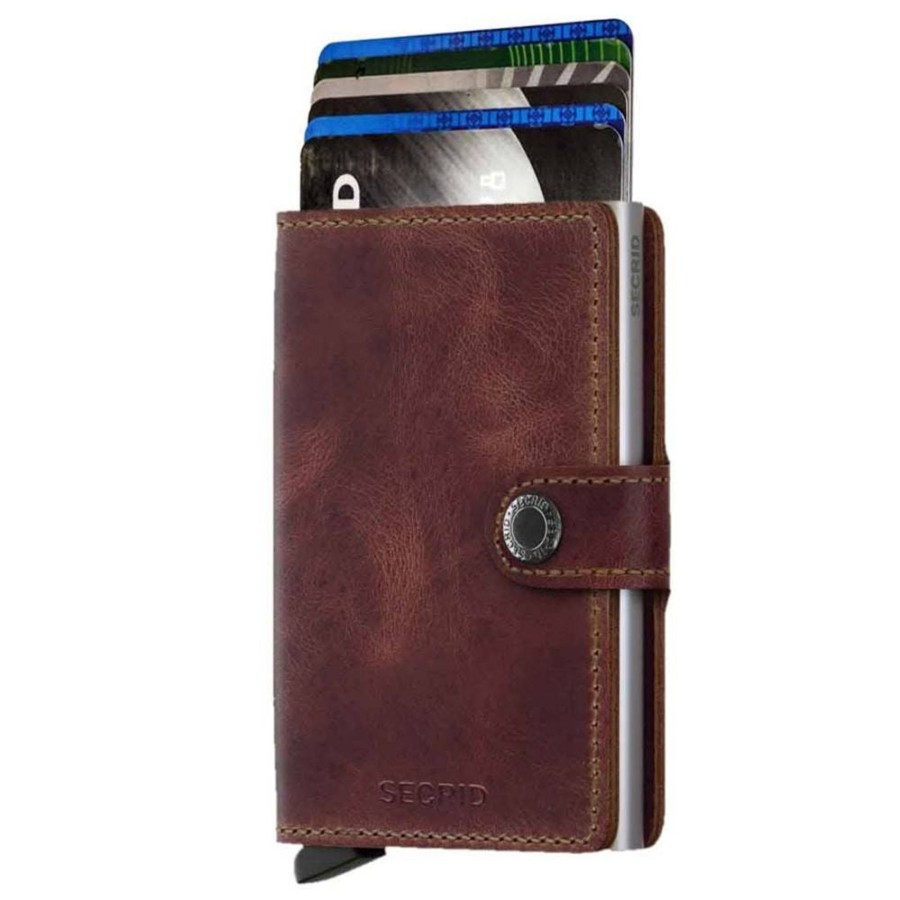 Secrid Porte-Cartes Miniwallet Vintage Cuir Effet Vieilli | Porte-Cartes Homme