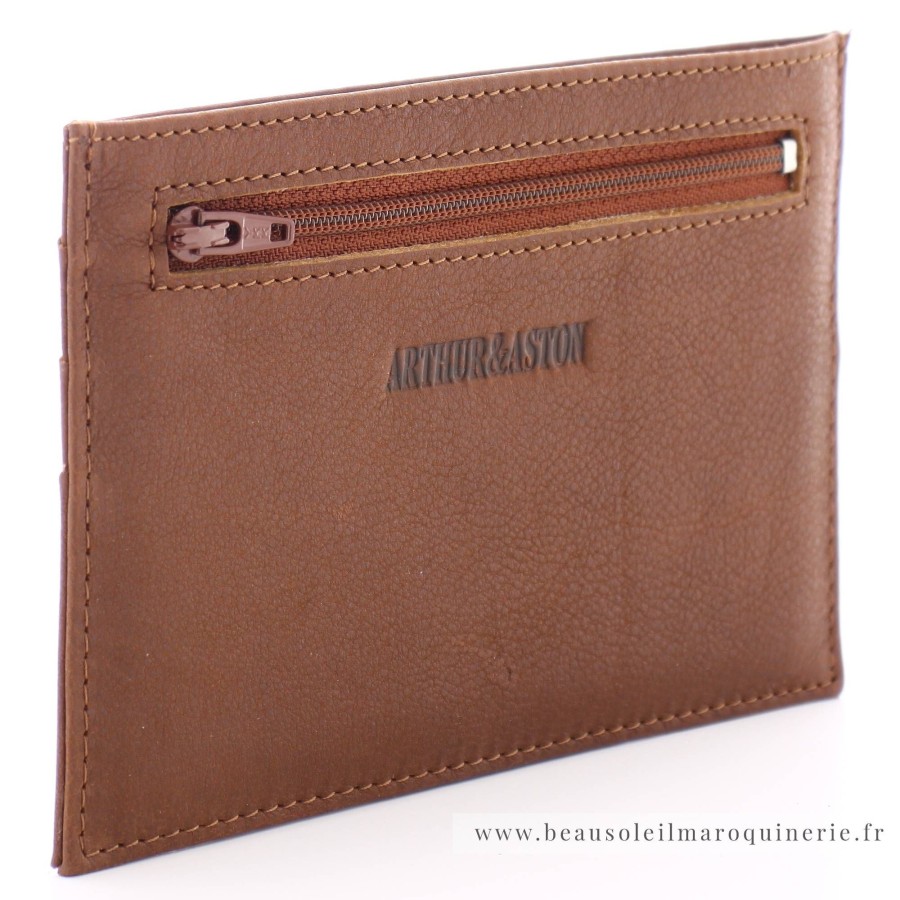 Arthur Aston Porte-Papiers Plat En Cuir Oscar | Porte-Cartes Homme