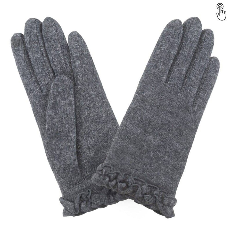 Glove Story Gants Pour Ecran Tactile Revers Fronce | Gants Femme