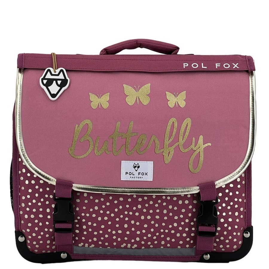 Pol Fox Cartable 35Cm Butterfly Rabat Reversible | Cartable