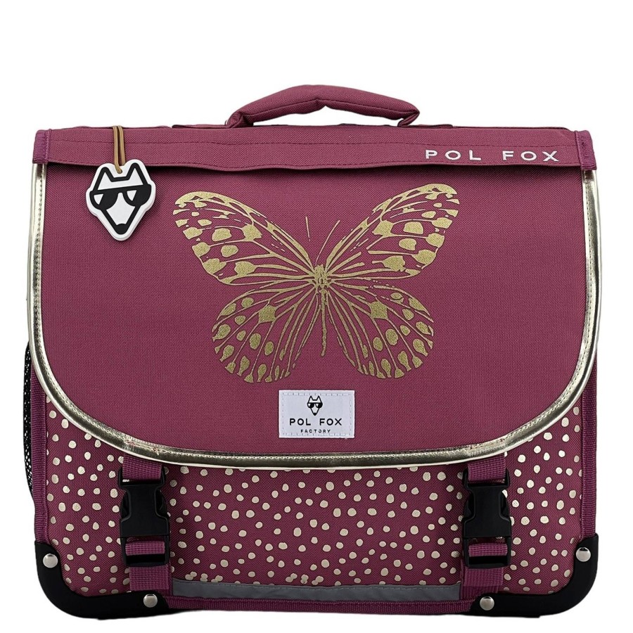 Pol Fox Cartable 35Cm Butterfly Rabat Reversible | Cartable