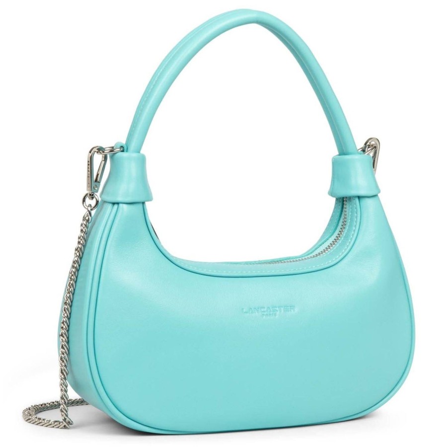 Lancaster Mini Sac Hobo Zippe Aura Avec Chainette | Sac A Main