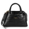 Lancaster Sac A Main Zippe Cuir Exotic Croco Cn | Sac A Main