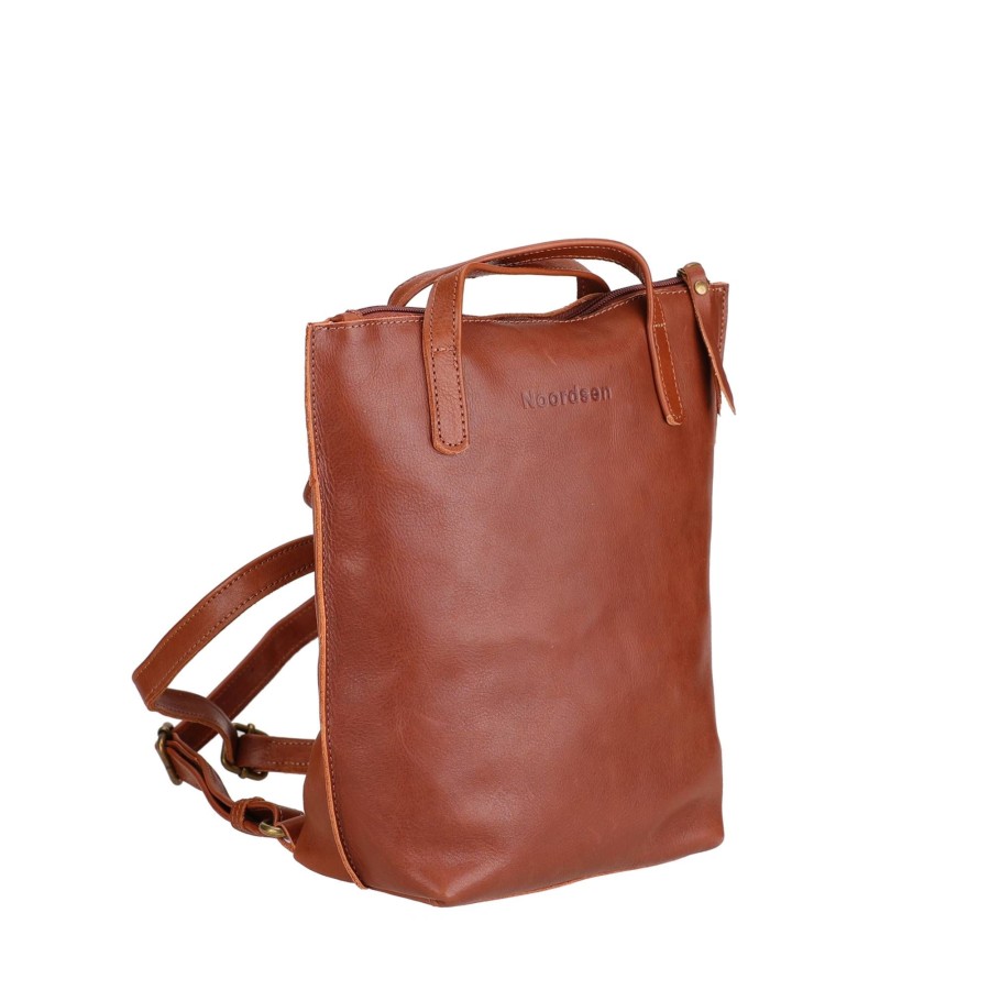 Noordsen Sac A Dos Femme Zippe En Cuir | Sac A Dos Femme