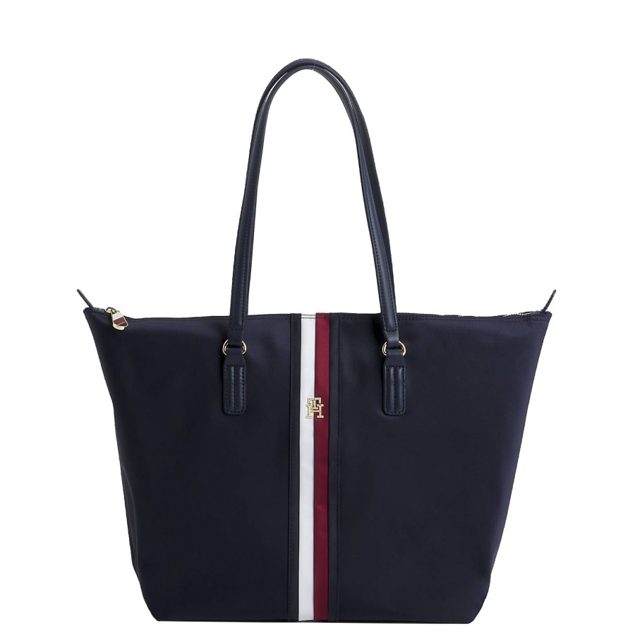 Tommy Hilfiger Sac Cabas Femme Poppy A Bandes | Sac Porte Epaule