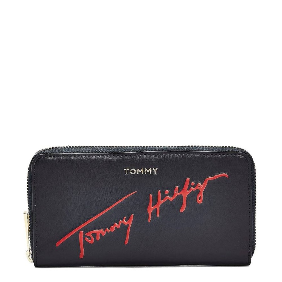 Tommy Hilfiger Portefeuille Zippe Logo Iconic | Portefeuille Femme