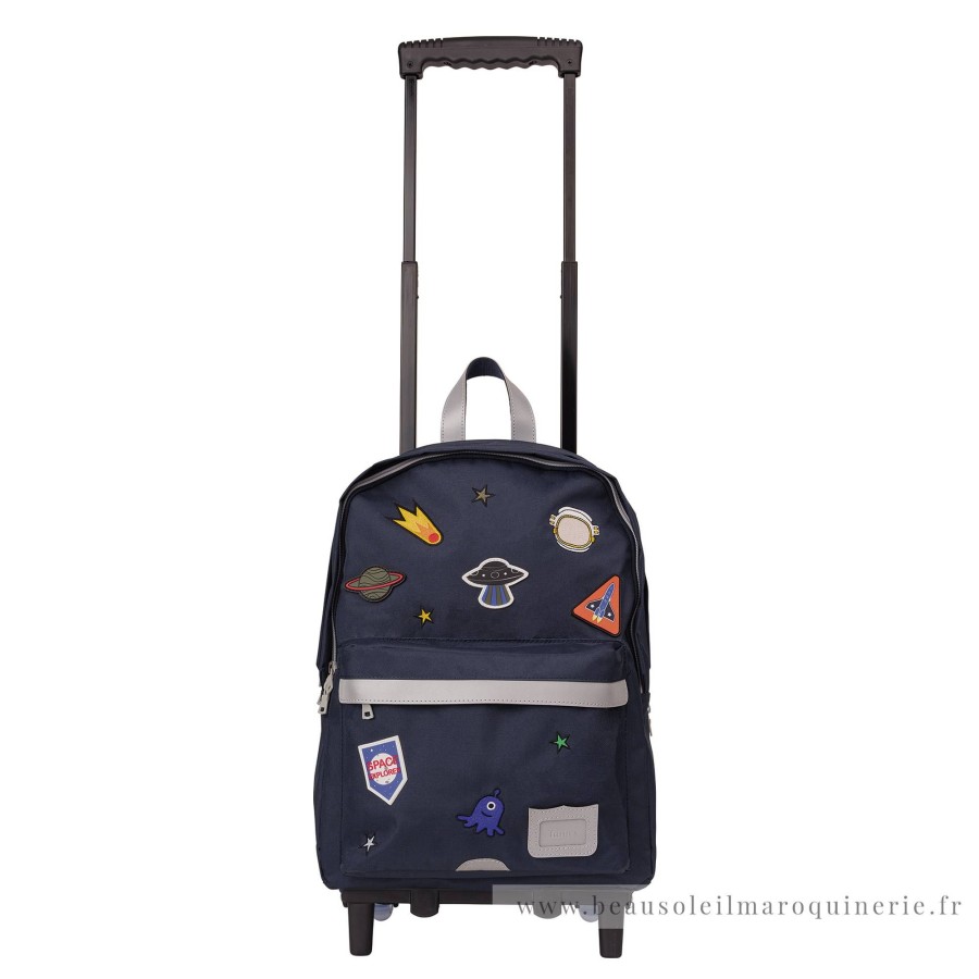 Tann's Sac A Dos Trolley L Elliott Patchs Espace | Sac A Dos A Roulettes Enfant