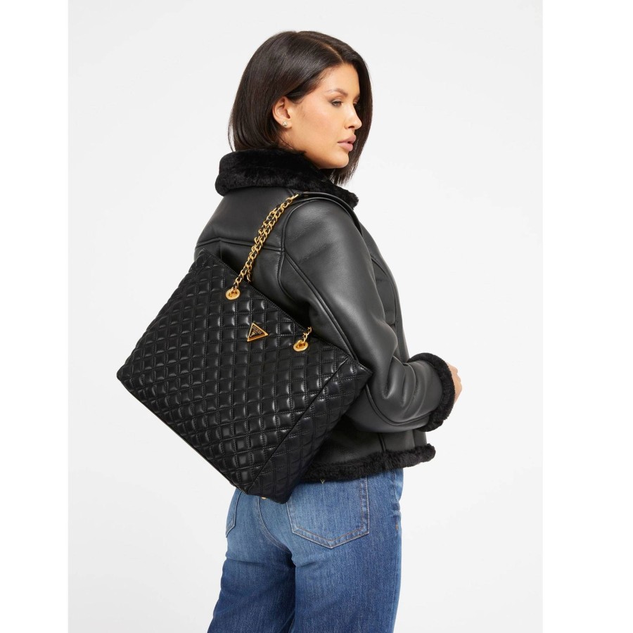 Guess Sac Cabas Giully Capitonne Anses Chaines | Sac Cabas