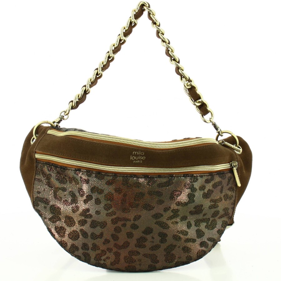 Mila Louise Sac Banane Petra M Motif Leopard Sl2 | Sac Banane Femme