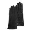 Isotoner Gants Tactiles En Cuir Doubles Cachemire | Gants Femme