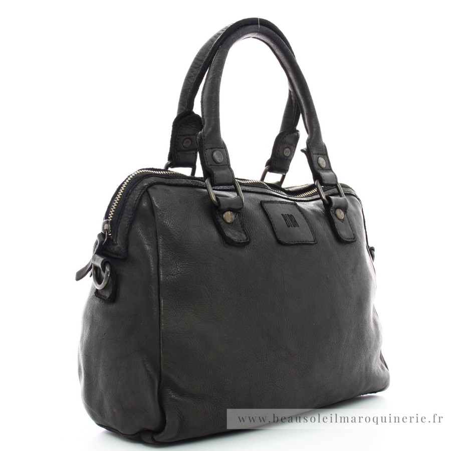 Biba Sac Bowling Boston En Cuir De Vachette | Sac A Main