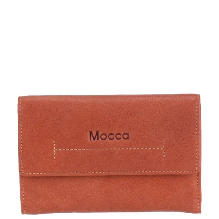 Mocca Portefeuille Mellie En Cuir A Rabat | Porte Monnaie Femme