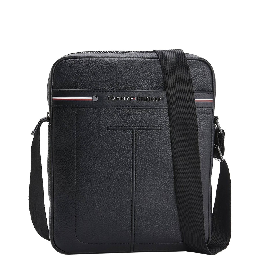 Tommy Hilfiger Sac Reporter Central Effet Graine | Sacoche Homme