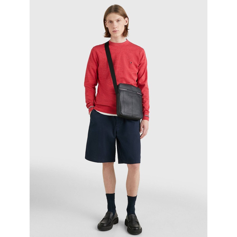 Tommy Hilfiger Sac Reporter Central Effet Graine | Sacoche Homme