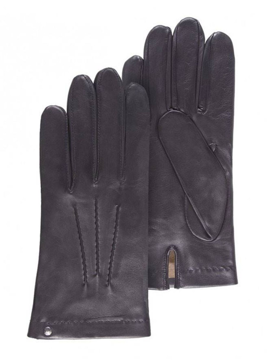 Isotoner Gants Homme Cuir Agneau Double Soie | Gants Homme