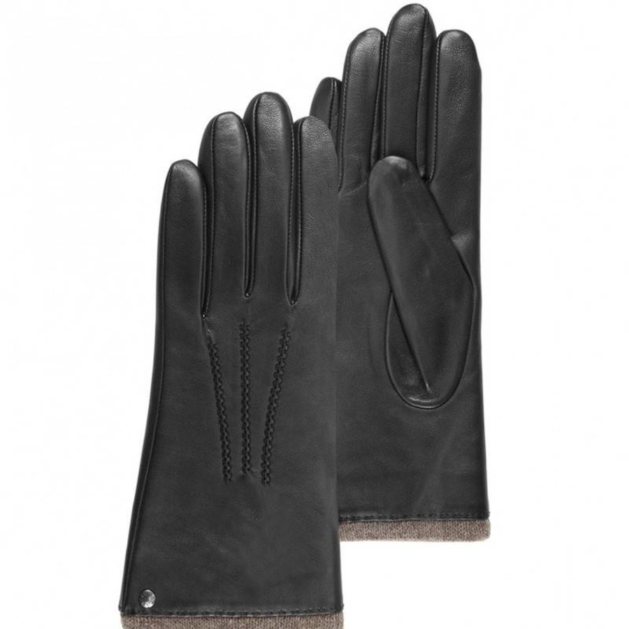 Isotoner Gants Femme Cuir D'Agneau Doublure Cachemire | Gants Femme