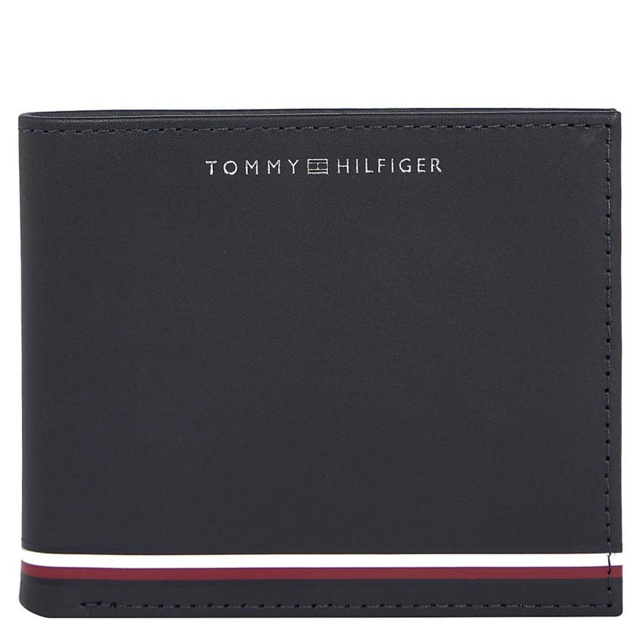 Tommy Hilfiger Portefeuille Central Bande Tricolore | Portefeuille Homme