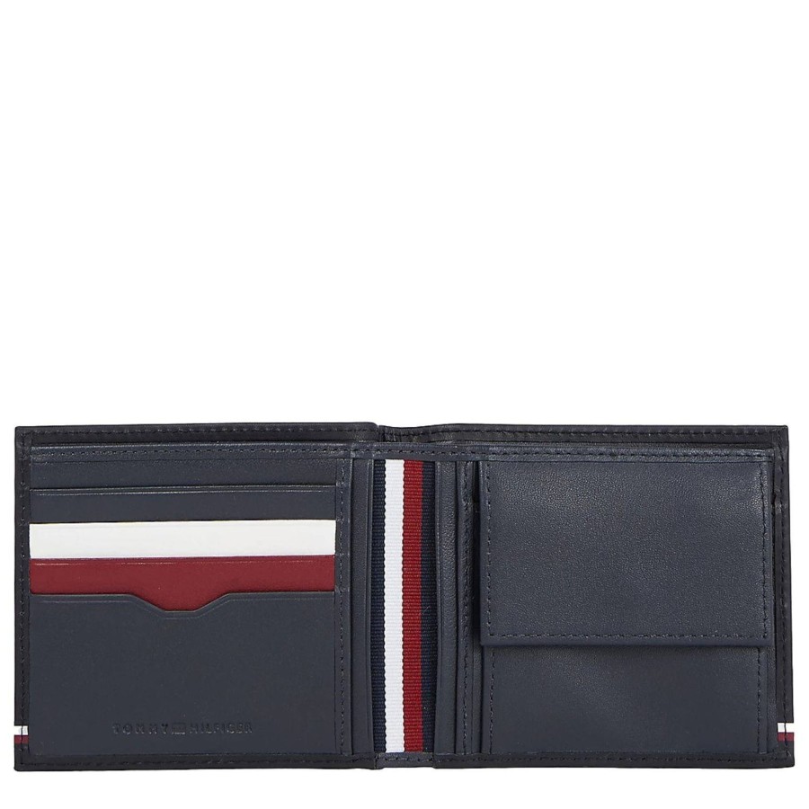 Tommy Hilfiger Portefeuille Central Bande Tricolore | Portefeuille Homme