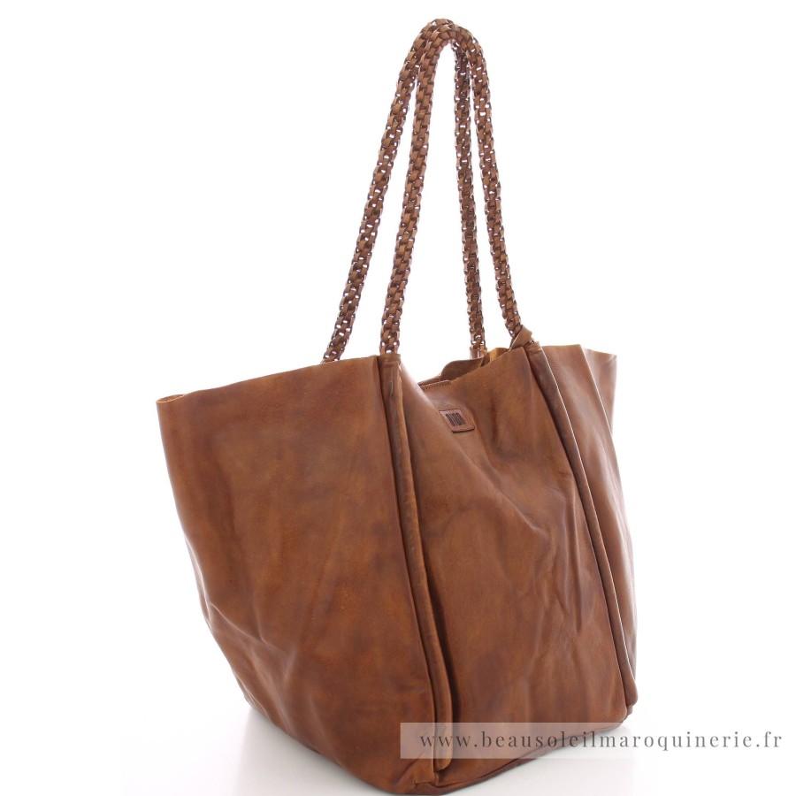 Biba Grand Sac Cabas Frederic Anses Tressees | Sac Porte Epaule