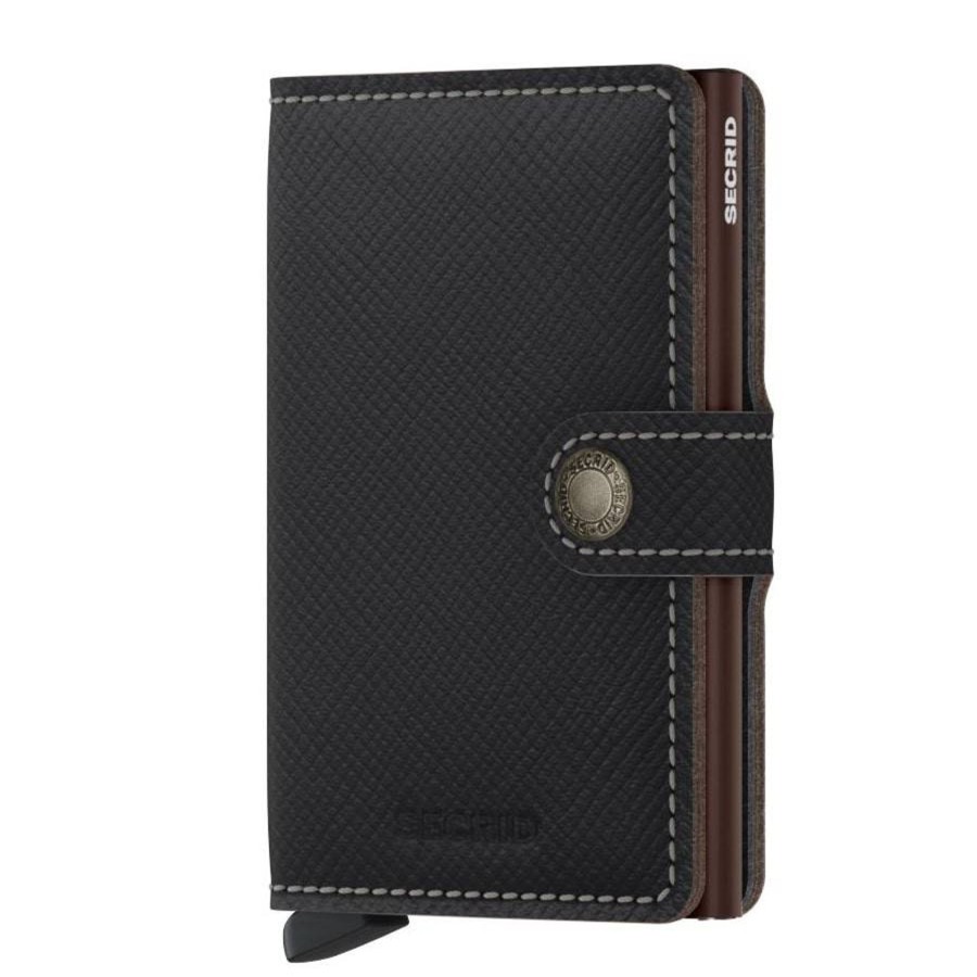 Secrid Porte-Cartes En Cuir Miniwallet Saffiano | Porte Cartes Femme