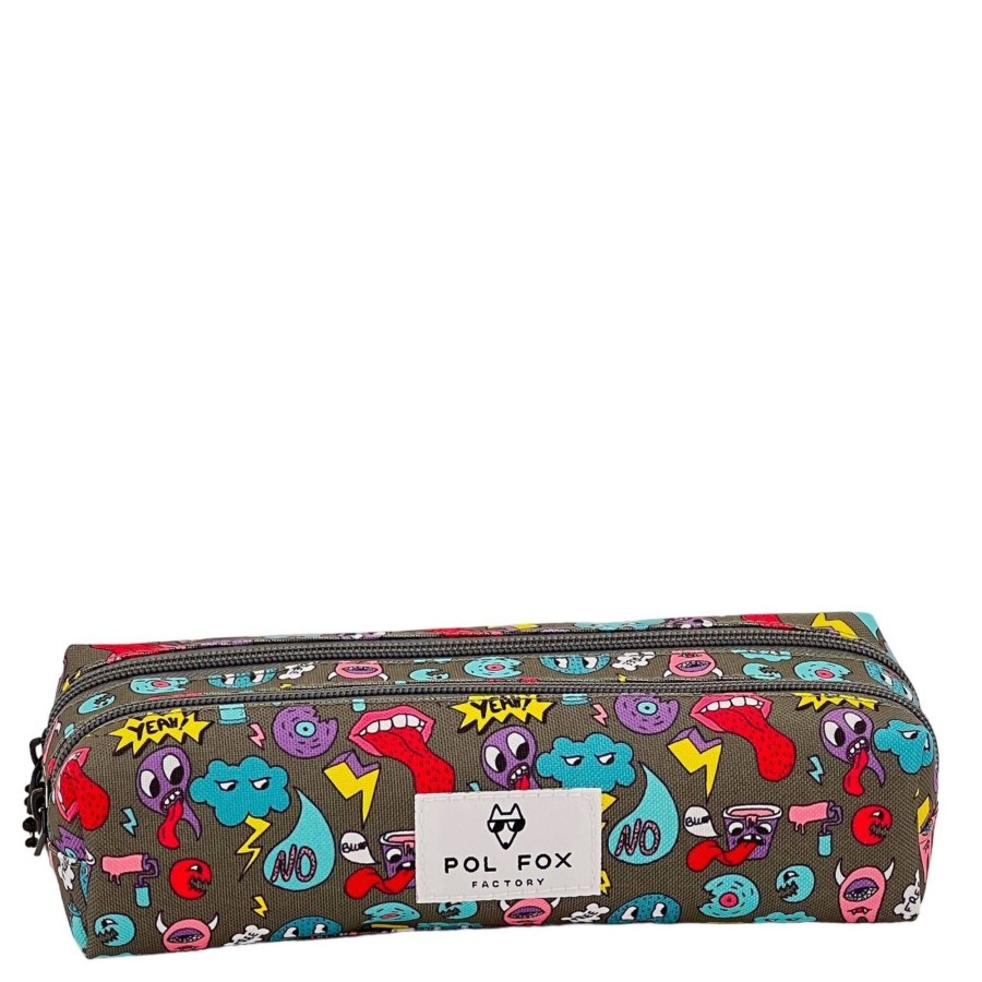 Pol Fox Trousse Double Ride Zippee A Imprimes | Trousse