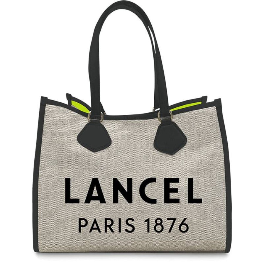 Lancel Grand Sac Summer Tote L Toile De Jute | Sac Cabas